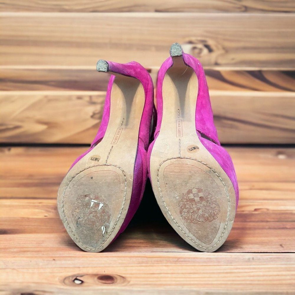 Vince Camuto Jobelle Berry Pink True Suede embellished 7.5 - Picture 8 of 9